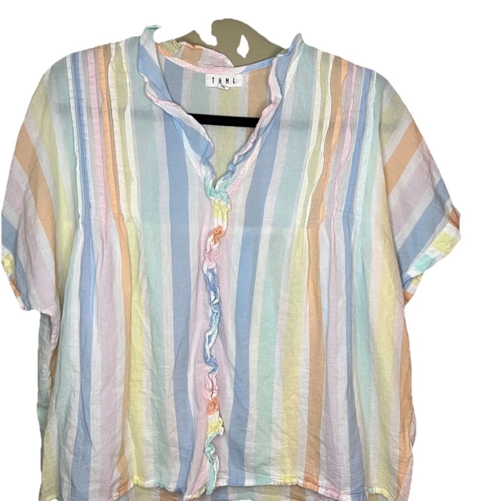 THML Striped Oversized Blouse Women’s Small